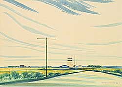 #2140 ~ Hurley - Untitled - Crosswinds Over the Prairie Road