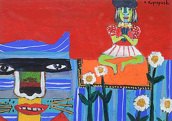 #2178 ~ Kupczynski - Untitled - Flower Girl Cat Ride