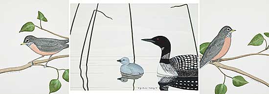 #2218 ~ Martinez - 'Yvonne's Plumage' Bird Watercolours [Triptych]