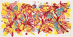 #2214 ~ Markgraf - Untitled - Yellow, Red, Turquoise Abstract #1/1