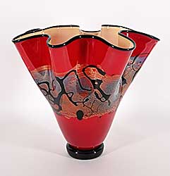 #2259 ~ Nourot - Untitled - Tall Ruffled Vase