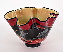 #2260 ~ Nourot - Untitled - Short Ruffled Vase