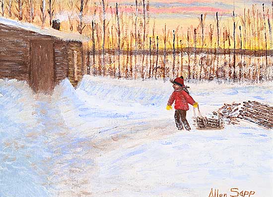 #2328 ~ Sapp - Untitled - Bringing in Firewood