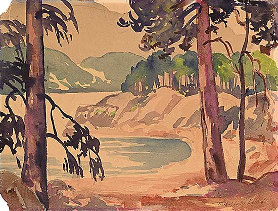 #2374 ~ Thornton - Untitled - View Through the Trees