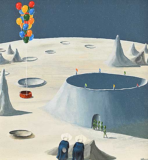 #2397 ~ Whipple - Untitled - Aliens, Moons, Balloons and Nuns
