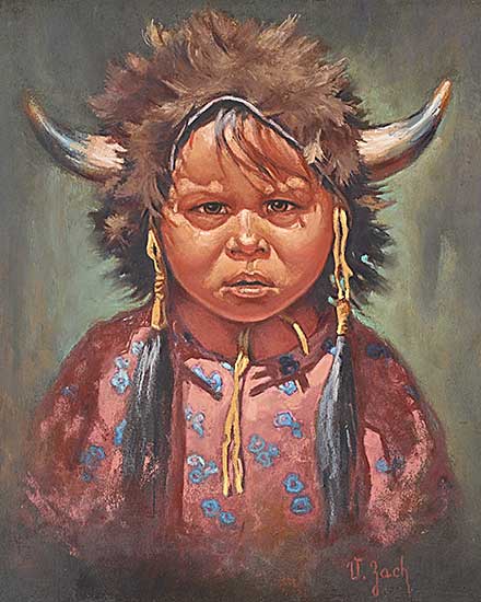 #2413 ~ Zach - Untitled - Boy with a Buffalo Hat