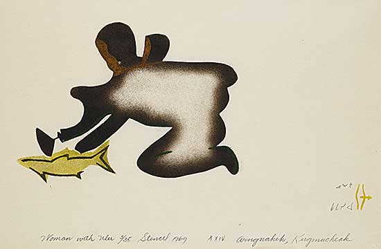 #1029 ~ Arnasungaaq - Woman with Ulu  #3/35