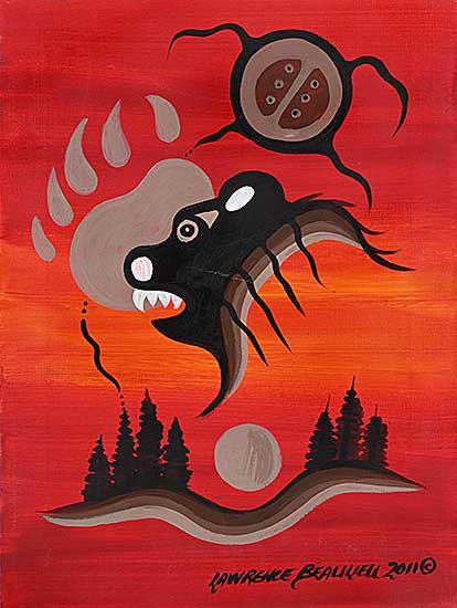 #1040 ~ Beaulieu - Untitled - Bear in the Moonlight