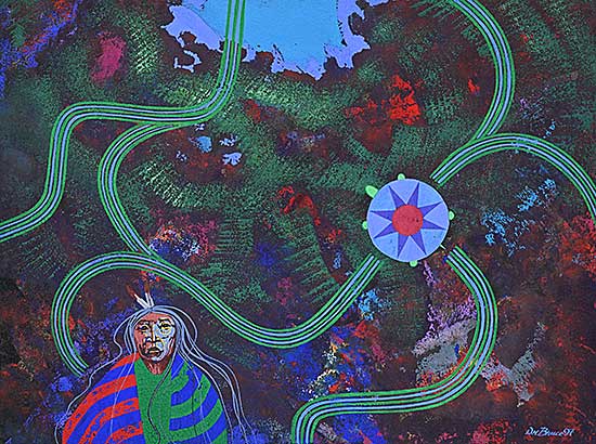 #1045 ~ Bruce - Untitled - Lines of Memory