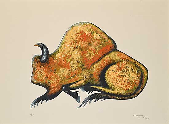 #1048 ~ Chee Chee - Untitled - Bison  #36/75