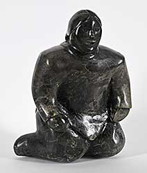 #1016 ~ Aqigaaq - Untitled - Seated Woman