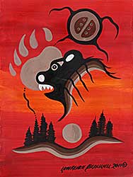 #1040 ~ Beaulieu - Untitled - Bear in the Moonlight