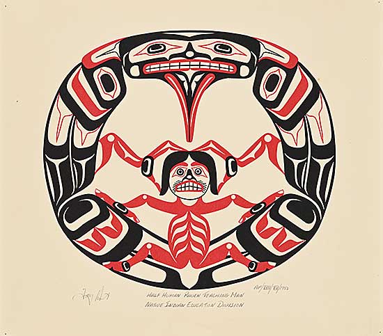 #1095 ~ Hunt - Half Human Raven Teaching Man  #AP/XIII/XV