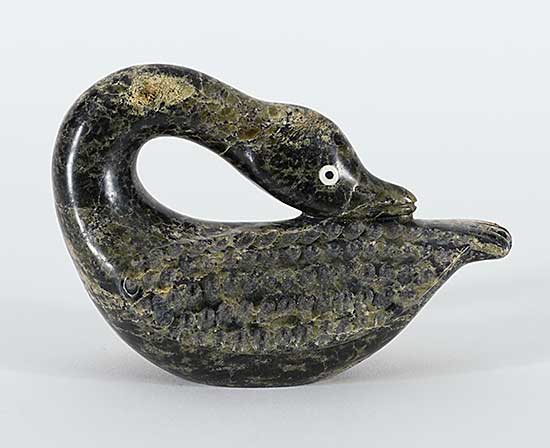 #1104 ~ Ipellie - Untitled - Preening Goose