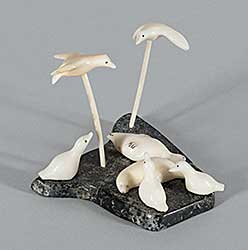 #1097 ~ Illuitok - Untitled - Birds Flying Over Seals