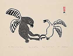 #1137 ~ Kiakshuk - Owl Attacking Snow Goose  #45/50