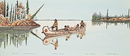 #1186 ~ Muskego - Athebascan Canoemen #Artist's Proof