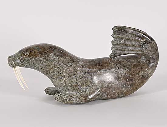#1207 ~ Oqutaq - Untitled - Walrus Wagging Tail