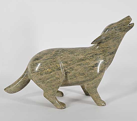 #1240 ~ Pootoogook - Untitled - Howling Wolf