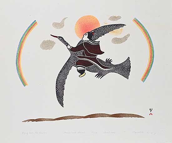 #1246 ~ Pootoogook - Flying Near the Rainbow  #12/50
