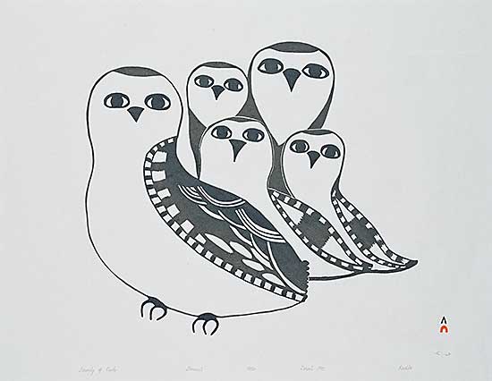 #1249 ~ Pudlat - Family of Owls  #33/50