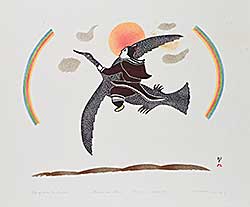 #1246 ~ Pootoogook - Flying Near the Rainbow  #12/50
