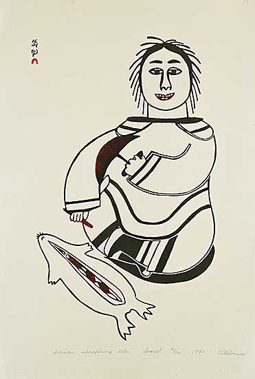 #1277 ~ Saila - Woman Sharpening Ulu  #31/50