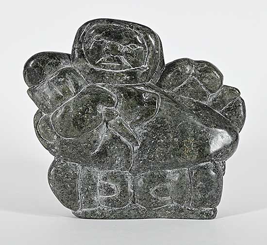 #1312 ~ School - Untitled - Inuk with Knife