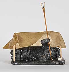 #1299 ~ School - Untitled - Fisherman Over Ice Hole