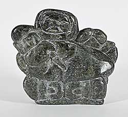 #1312 ~ School - Untitled - Inuk with Knife