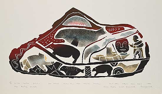 #1386 ~ Tullaugak - Men Hunting Animals  #34/50