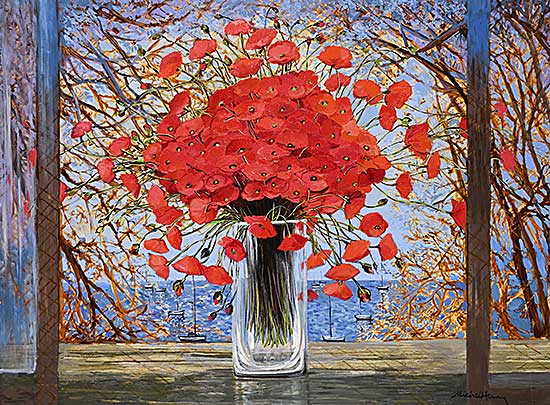 #142 ~ Henry - Coquelicot - Red and Blue