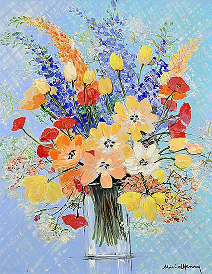 #145 ~ Henry - Tulipes et Delphiniums