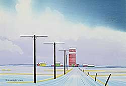 #153 ~ Hurley - Untitled - Red Silo in Winter