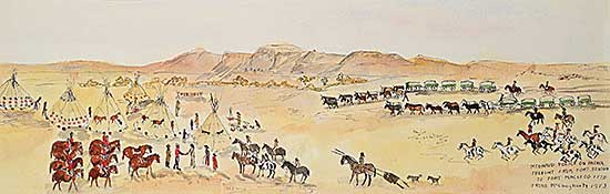 #208 ~ McCaugherty - Mounted Police on Patrol, Freight from Fort Benton to Fort MacLeod, 1875