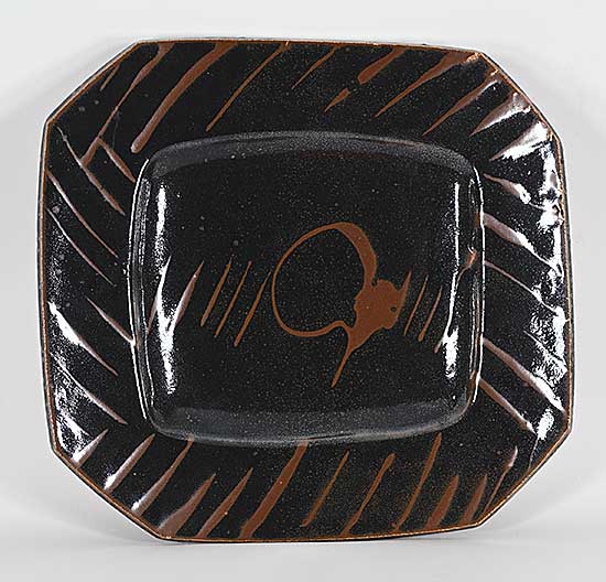 #229 ~ Ngan - Untitled - Black and Brown Plate