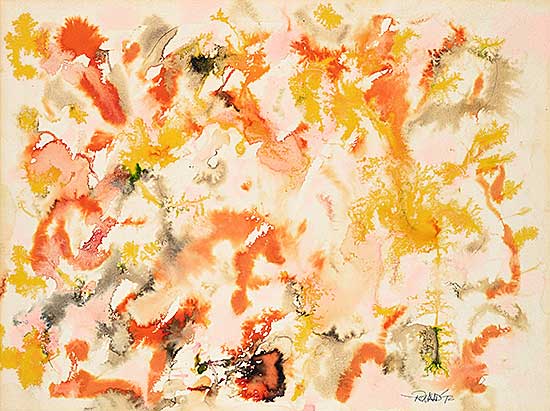 #283 ~ Ronald - Untitled - Orange and Yellow Abstract