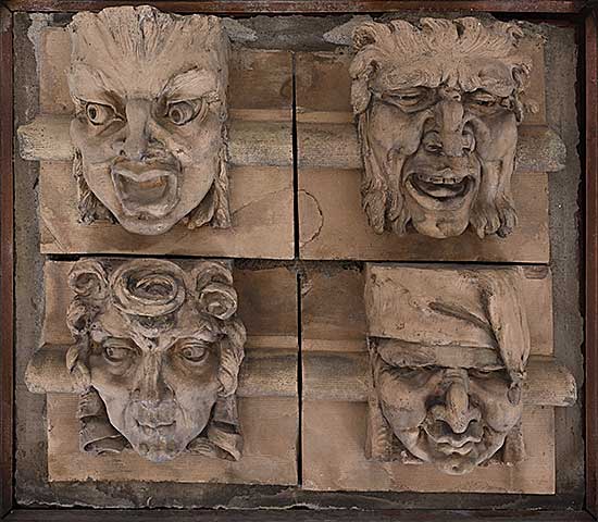 #302 ~ School - Untitled - Four Masks I