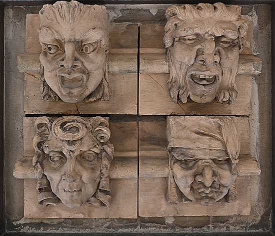 #303 ~ School - Untitled - Four Masks II