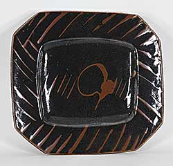 #229 ~ Ngan - Untitled - Black and Brown Plate