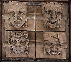 #302 ~ School - Untitled - Four Masks I