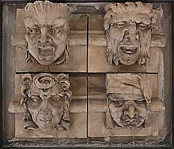 #303 ~ School - Untitled - Four Masks II