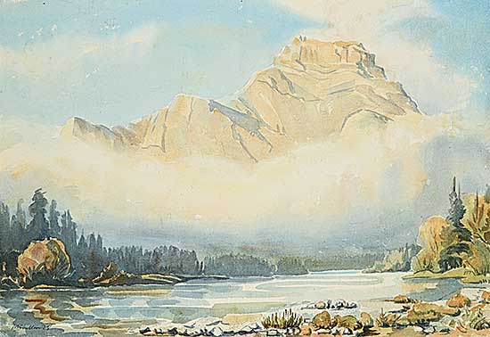 #314 ~ Shelton - Morning Mist on Wind Mountain, Exshaw