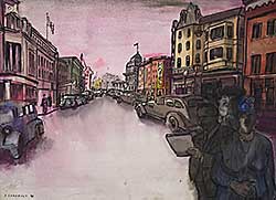 #307 ~ Shadbolt - Street Scene, Evening