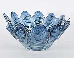 #2026 ~ Bavin - Untitled - Blue Bowl with Circles and Lines