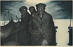#2038 ~ Blackwood - Captain Ned Bishop with Officers On the Bridge of the S.S. Eagle  #Artist's Proof