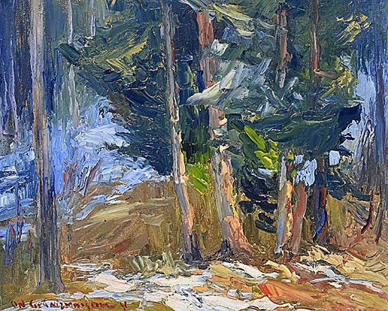 #2097 ~ de Grandmaison - Snow Patches in the Jack Pine