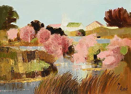 #2101 ~ Dolle - Paysage aux Tamaris