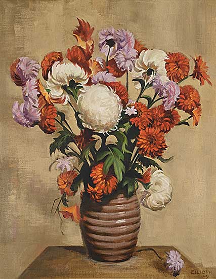 #2107 ~ Elliott - Untitled - Red, White and Purple Bouquet