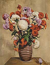 #2107 ~ Elliott - Untitled - Red, White and Purple Bouquet